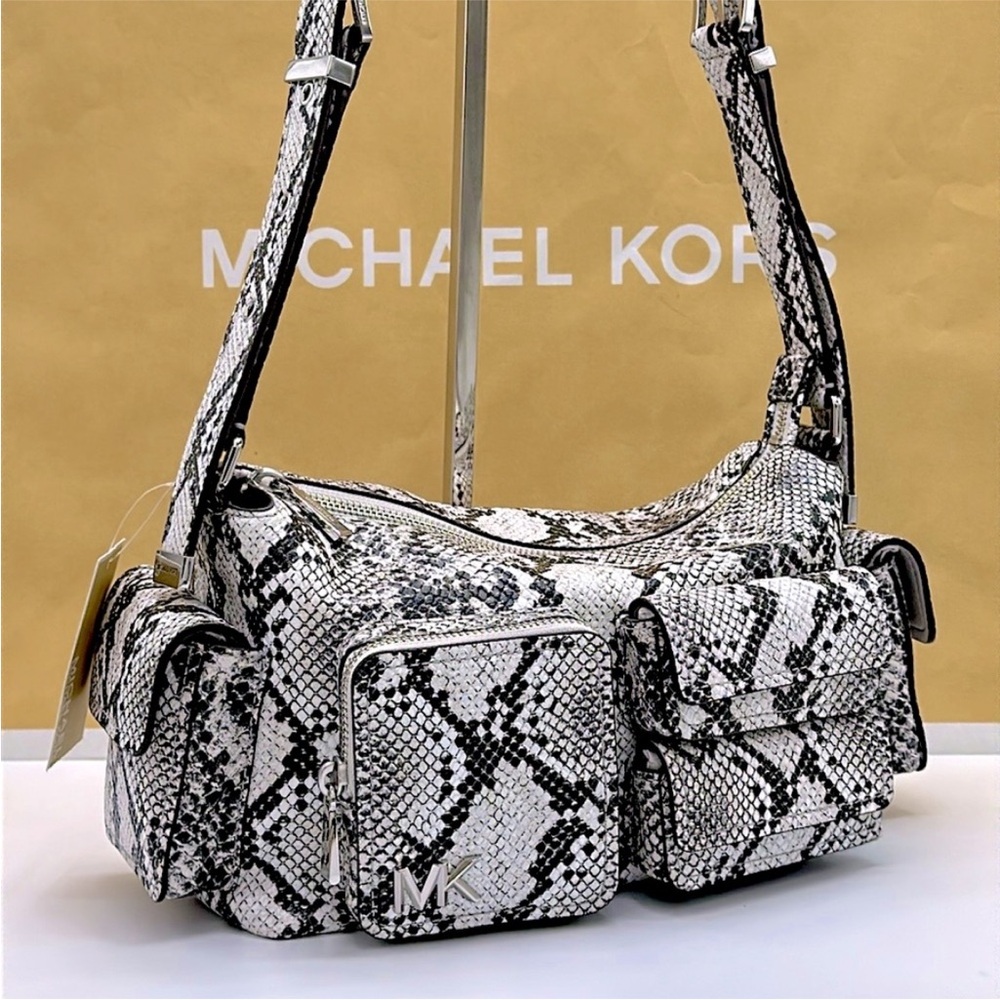MICHAEL KORS Dakota Medium Snake Embossed Leather Pocket Shoulder Bag
ALUMINUM - Picture 2 of 15